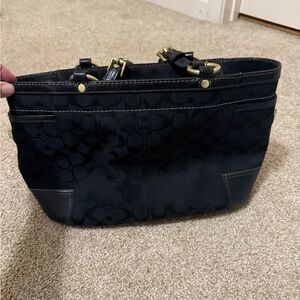 Coach Black Signature Shoulder Bag